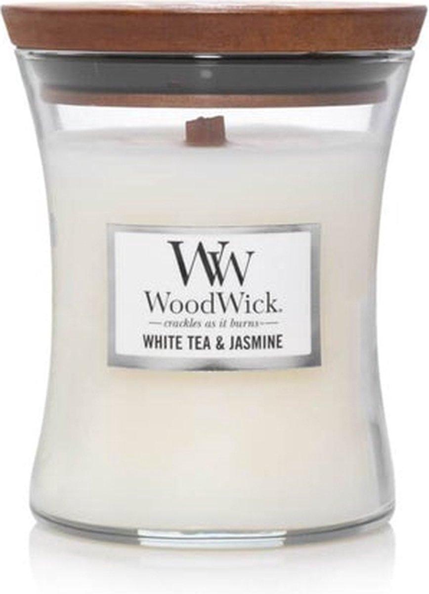 WOODWICK KAARS MEDIUM WHITE TEA   JASMINE