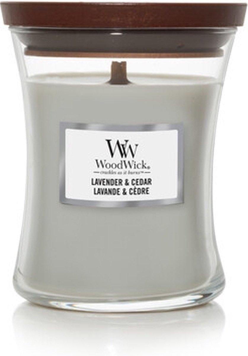 WOODWICK KAARS MEDIUM LAVENDER   CEDAR