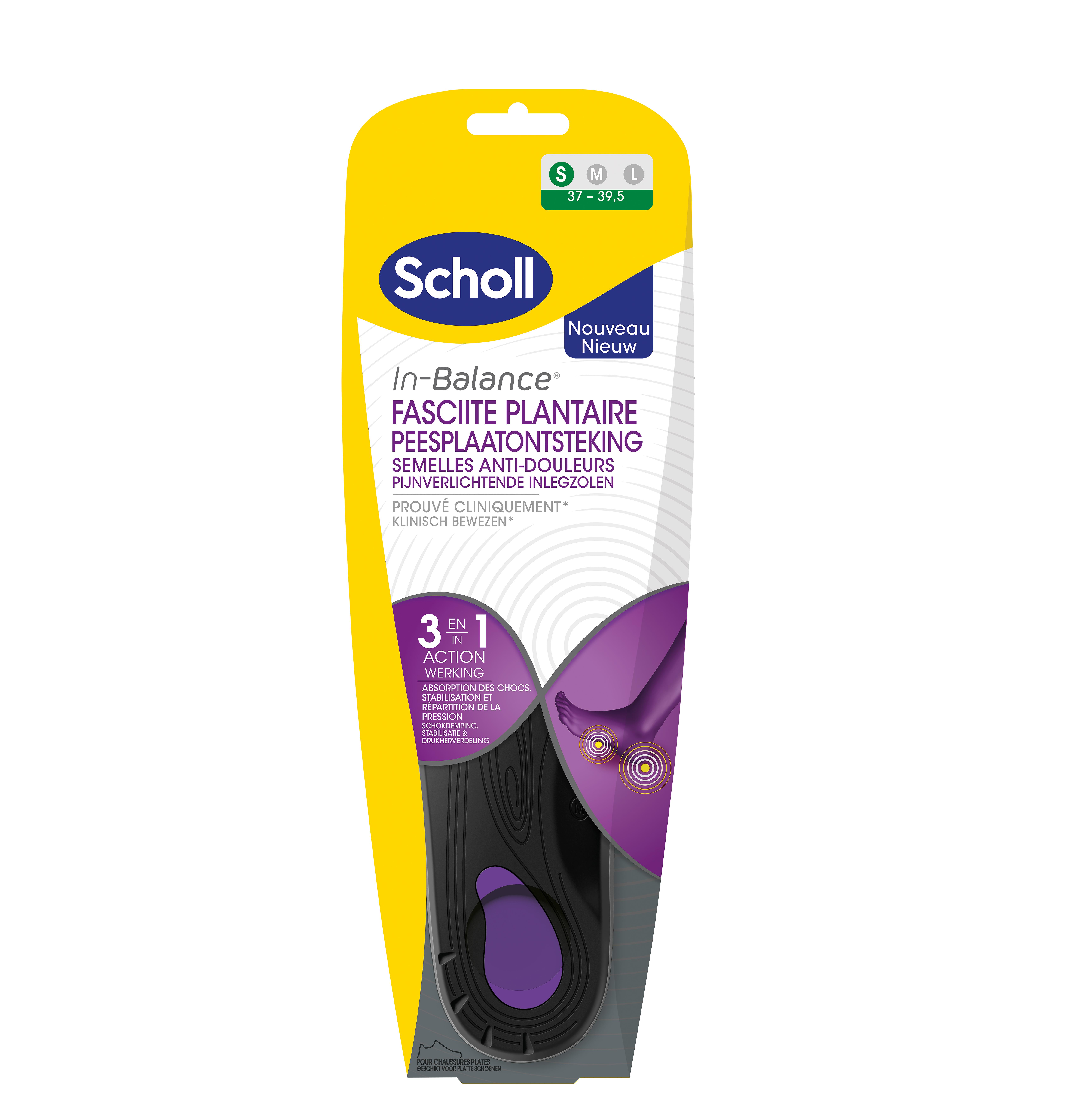SCHOLL IN BALANCE INLEGZOLEN PEESPLAATONTSTEKING SMALL - MT 37-39,5
