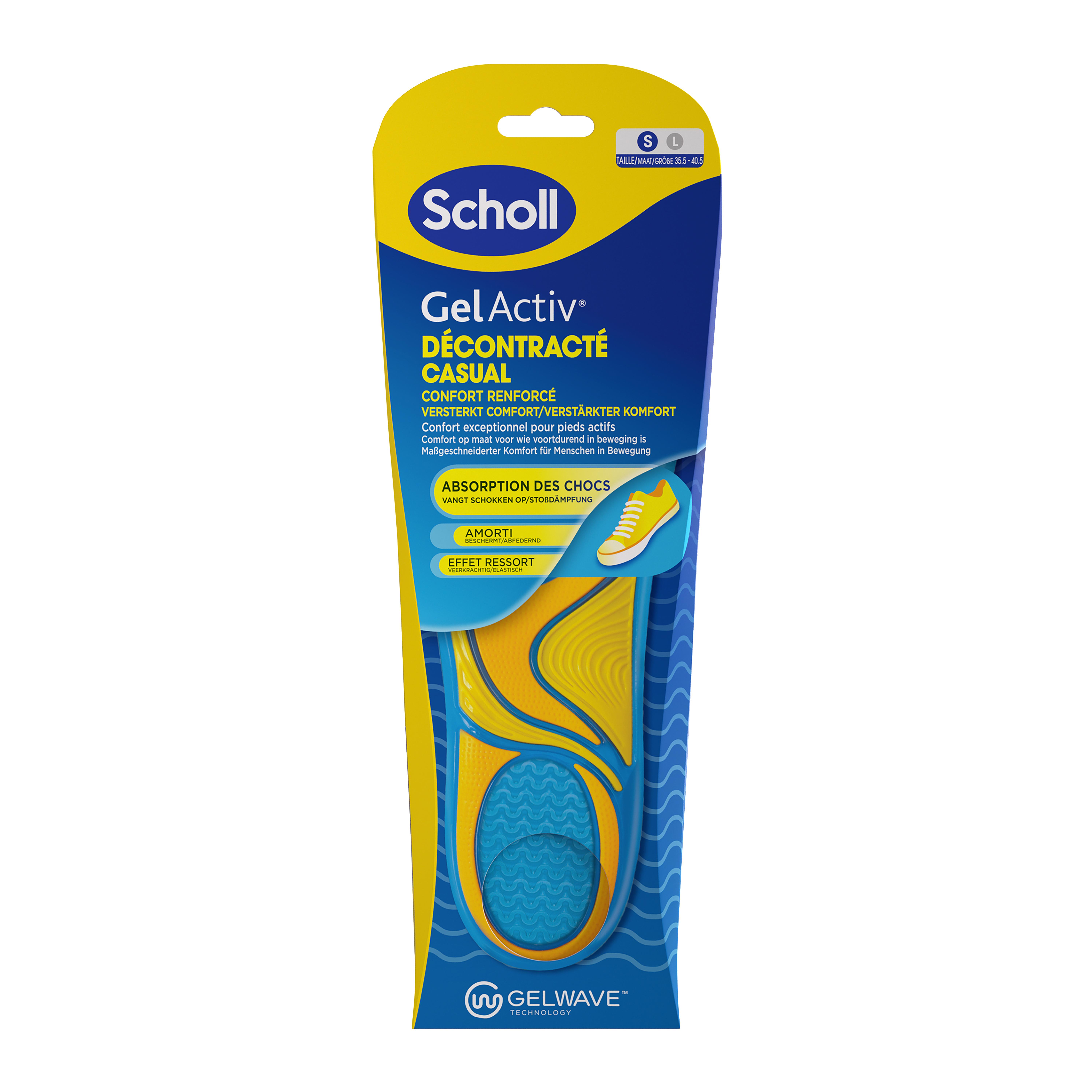 SCHOLL ACTIVGEL CASUAL VOETZOLEN S MAAT 35,5-40,5
