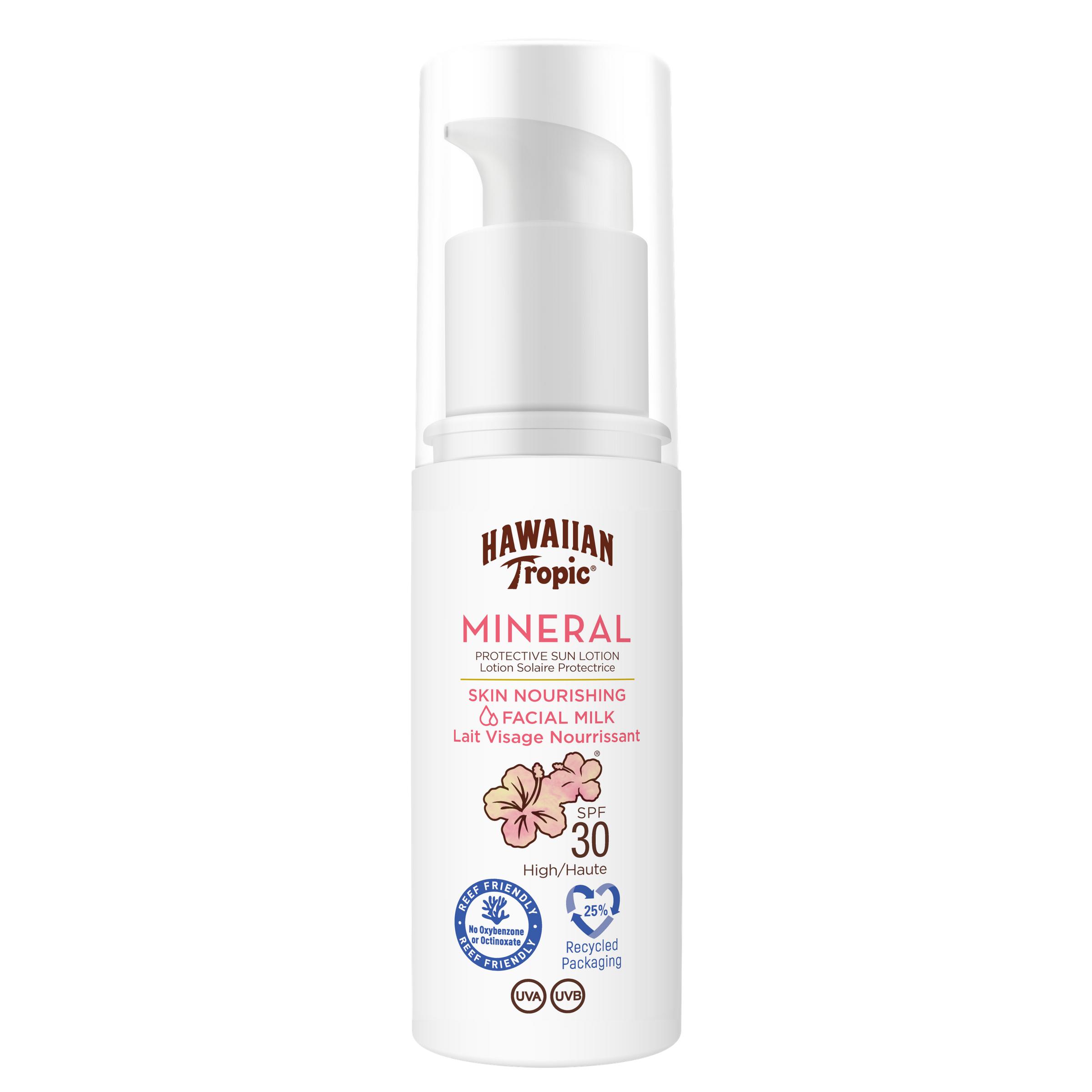 HAWAIIAN TROPIC MINERAL SUNMILK FACE LOTION SPF30