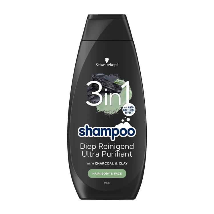 SCHWARZKOPF SHAMPOO MEN 3 IN 1 CHARC