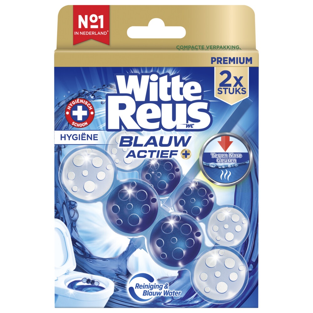 WITTE REUS WC BLOK BLAUW ACTIEF HYGIENE