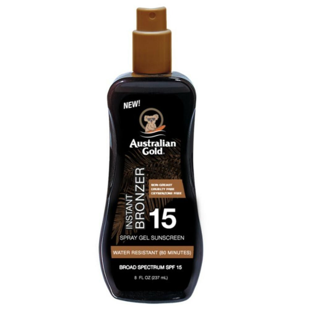 AUSTRALIAN GOLD SPRAY GEL MET BRONZER SPF 15