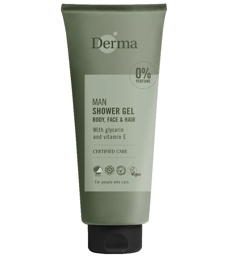 DERMA MAN SHOWER GEL BODY FACE HAIR