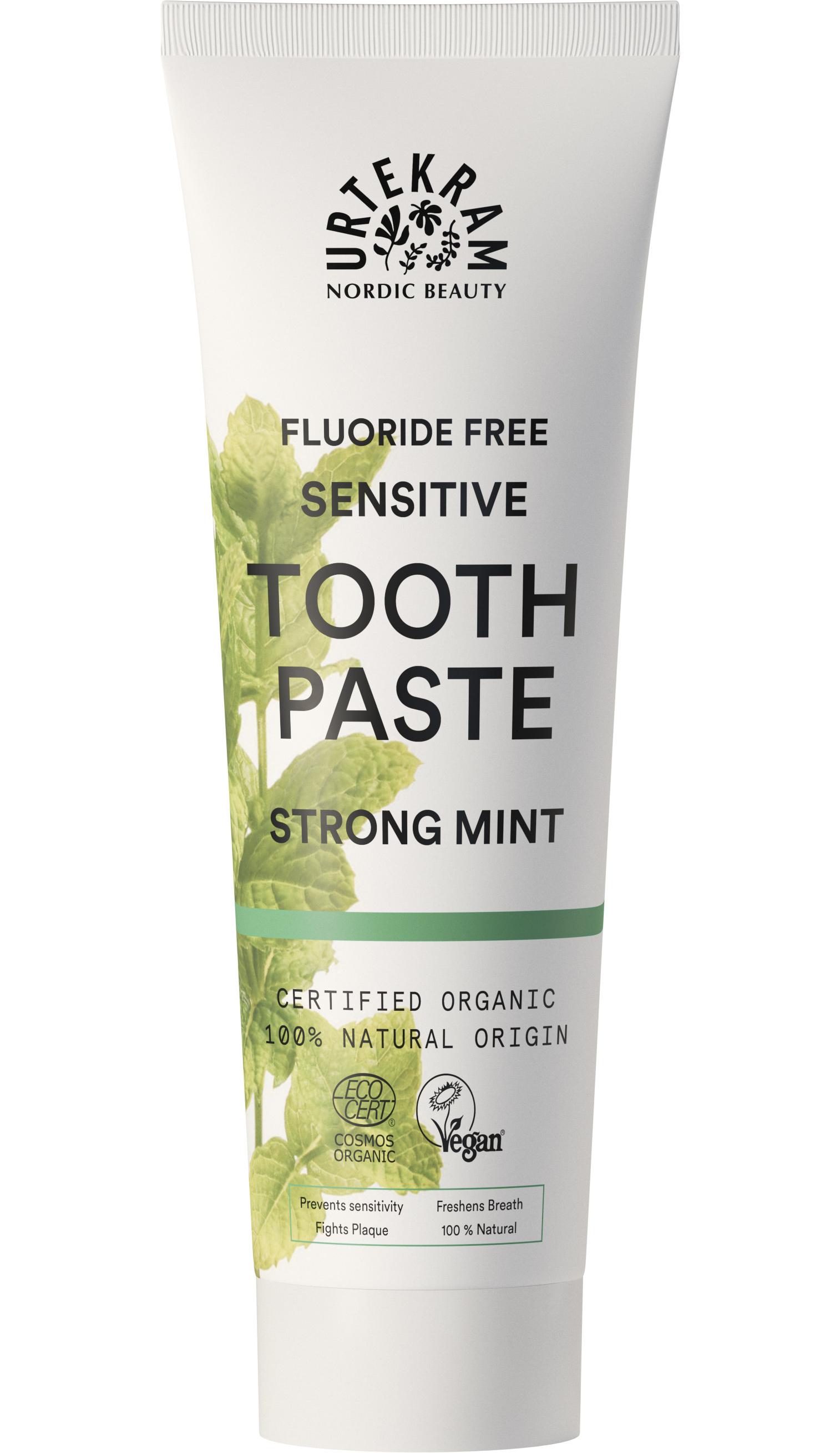 URTEKRAM TANDPASTA STRONG MINT (SENSITIVE)