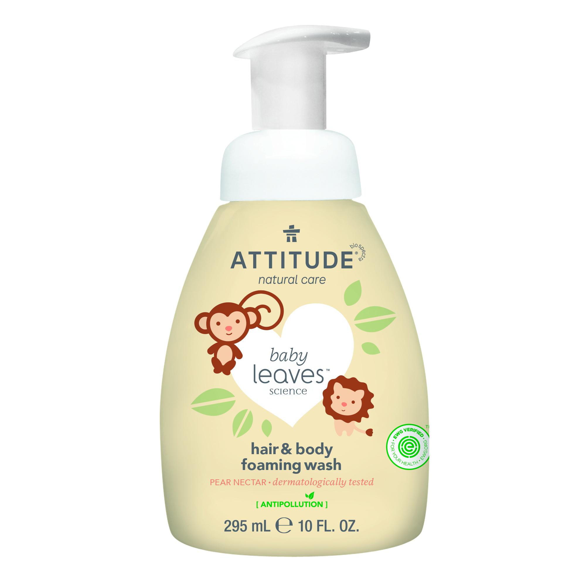 ATTITUDE BABY LEAVES HAAR   BODY 2IN1 SCHUIMENDE ZEEP PEAR NECTAR
