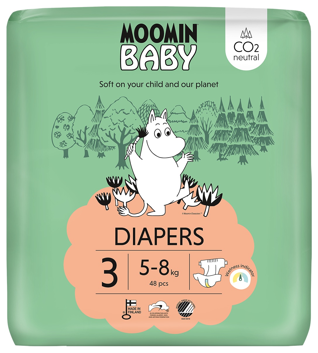 MOOMIN BABY LUIERS MAAT 3  5-8 KG