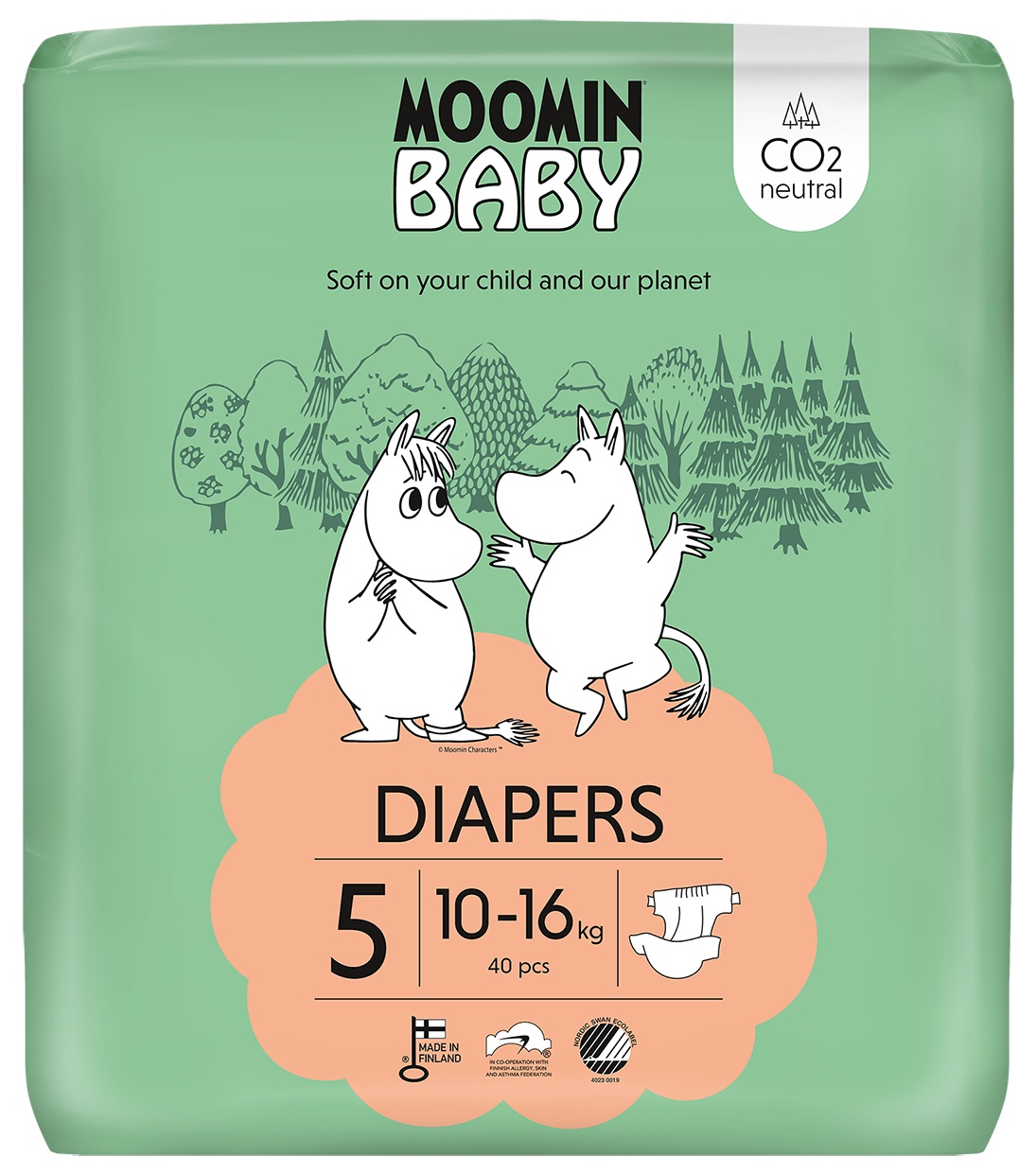 MOOMIN BABY LUIERS MAAT 5  10-16 KG