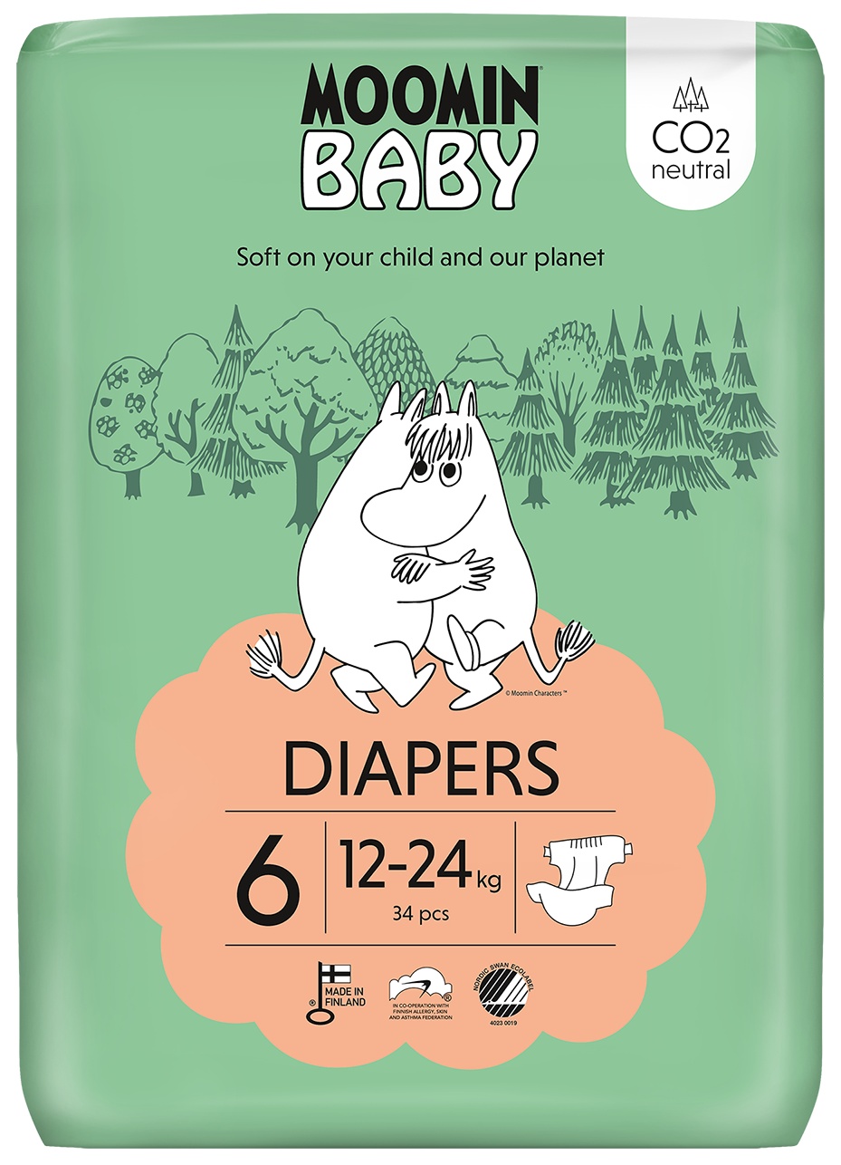 MOOMIN BABY LUIERS MAAT 6  12-24 KG