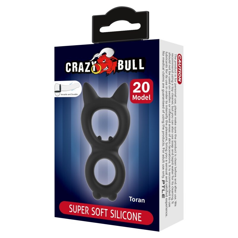 CRAZY BULL TORAN COCK RING MODEL 20 ZWART