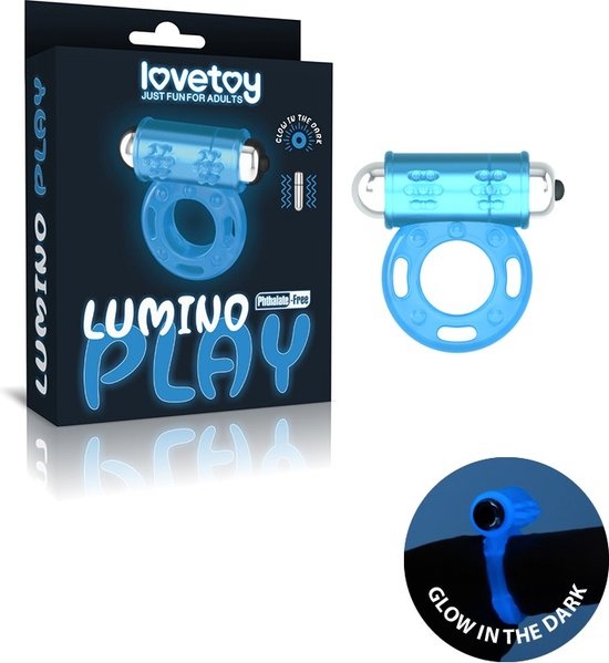 LOVETOY LUMINO  PLAY COCK RING VIBRATOR GLOW IN THE DARK