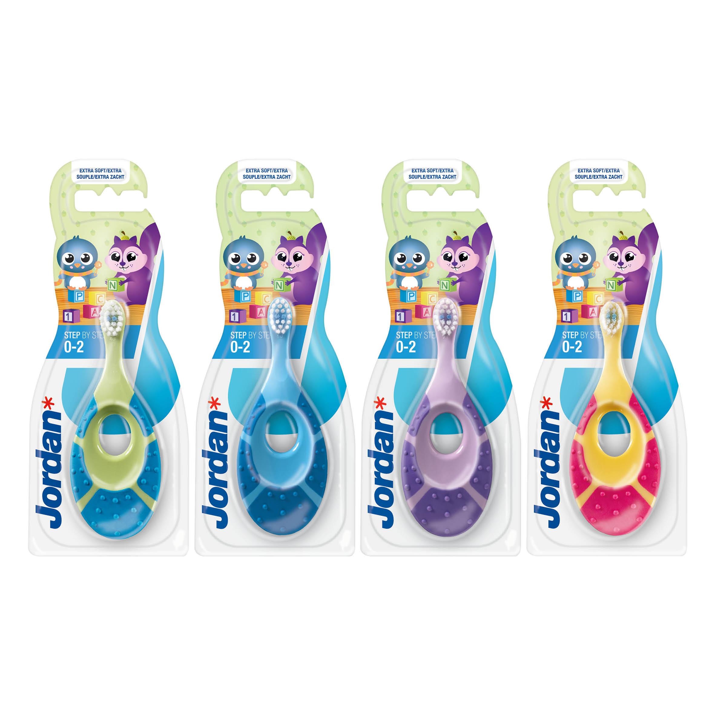 JORDAN TANDENBORSTEL STEP BY STEP 1- BABY (0-2) (ASSORTI)