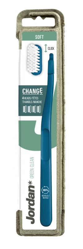 JORDAN TANDENBORSTEL GREEN CLEAN SOFT BORSTEL   4 NAVUL