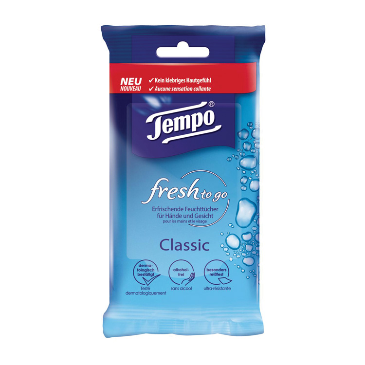 TEMPO VOCHTIGE DOEKJES FRESH-TO-GO