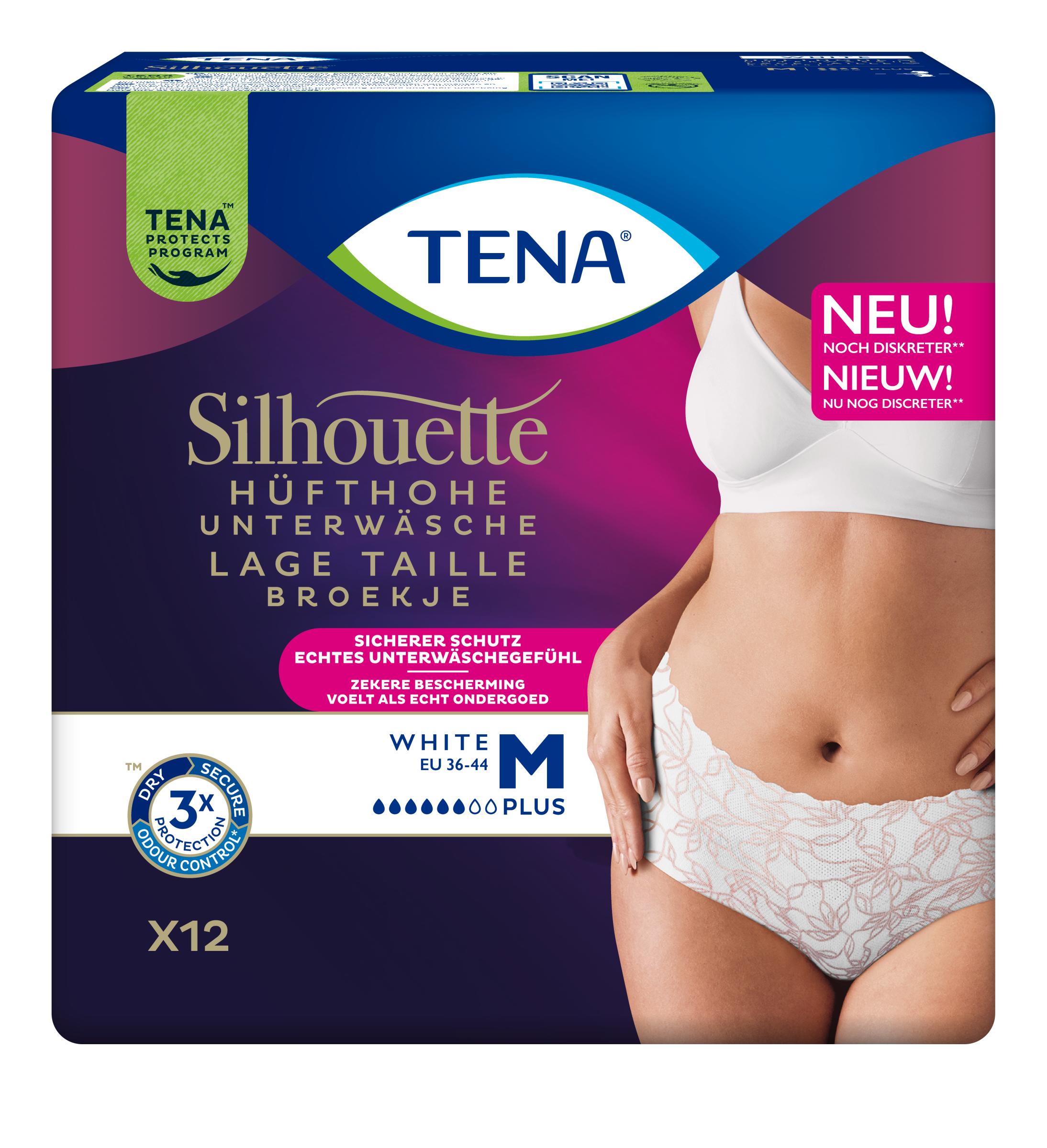 TENA LADY SILHOUETTE PLUS LAGE TAILLE M WIT