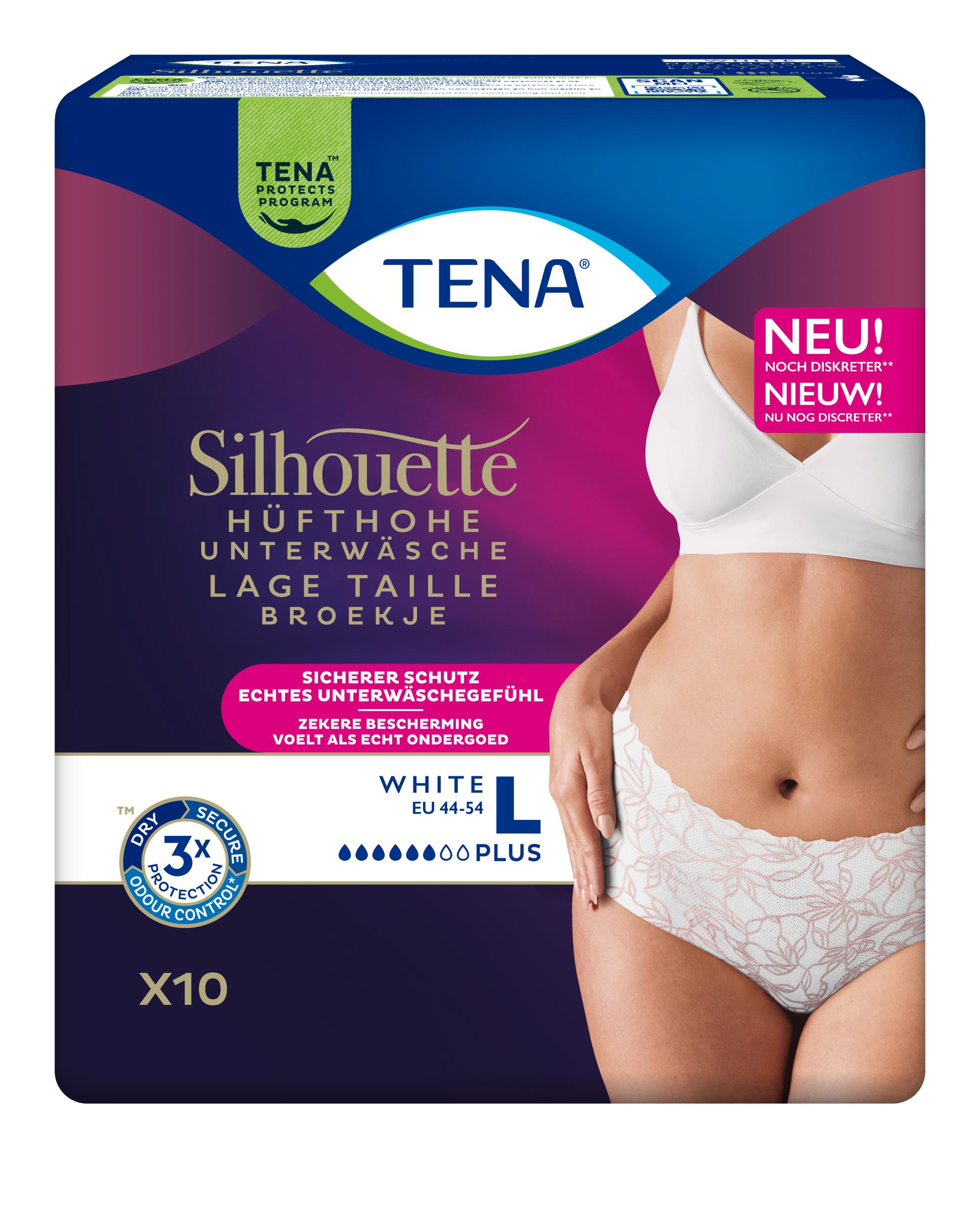TENA LADY SILHOUETTE PLUS LAGE TAILLE L WIT