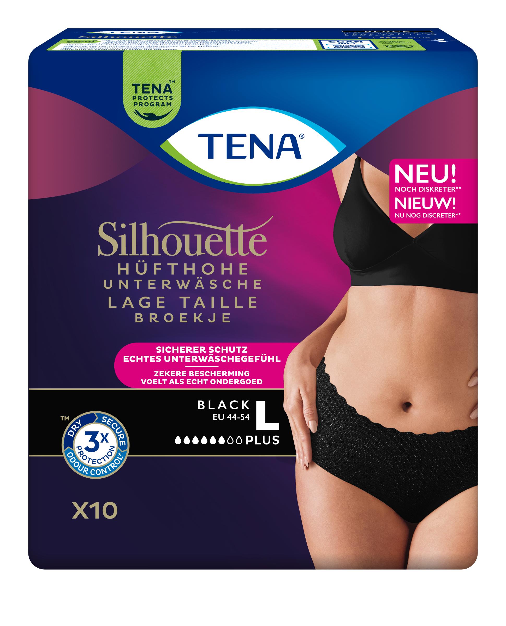 TENA LADY SILHOUETTE PLUS LAGE TAILLE L BLACK