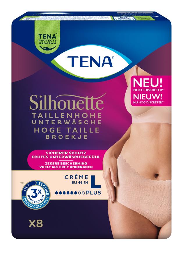 TENA LADY SILHOUETTE PLUS HIGH WAIST L CREME