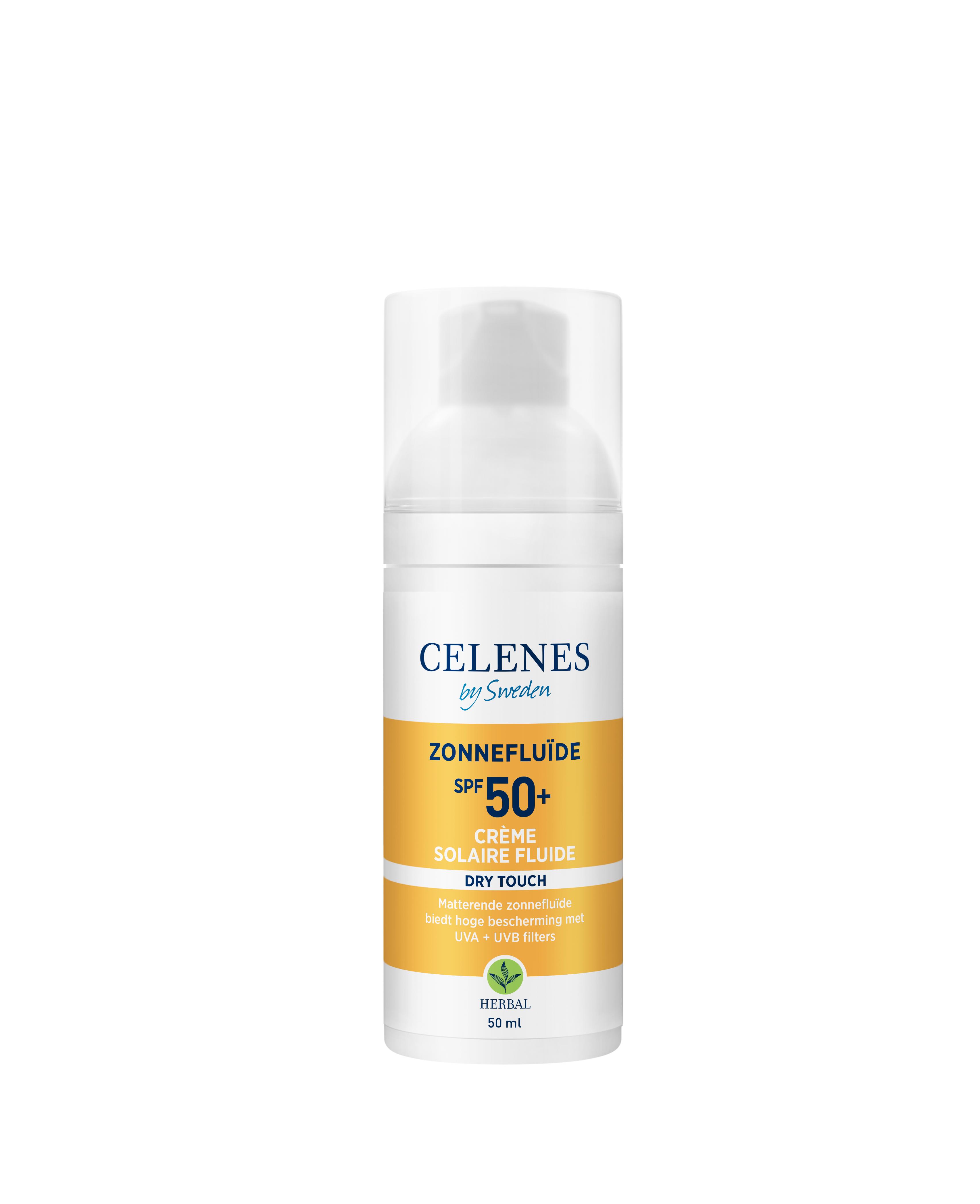 CELENES HERBAL SUNSCREEN DRY TOUCH FLUID SPF 50  ALL SKIN TYPE