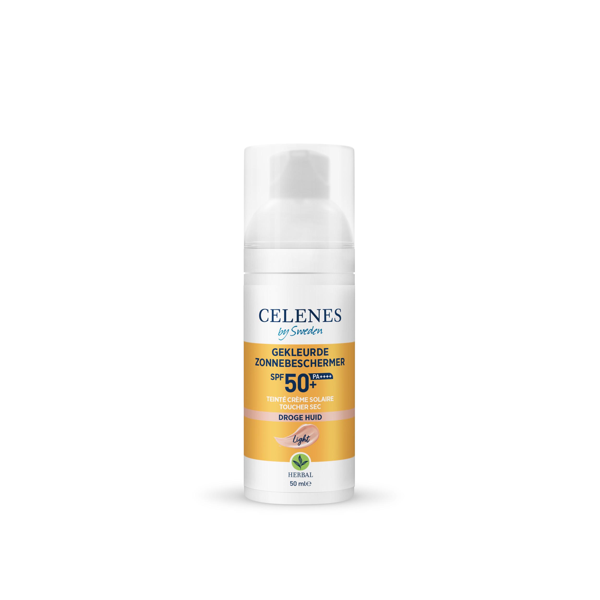 CELENES HERBAL SUNSCREEN DRY TOUCH FLUID TINTED LIGHT SPF 50