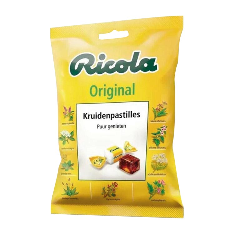 RICOLA PASTILLES ORGINAL SUIKERVRIJ