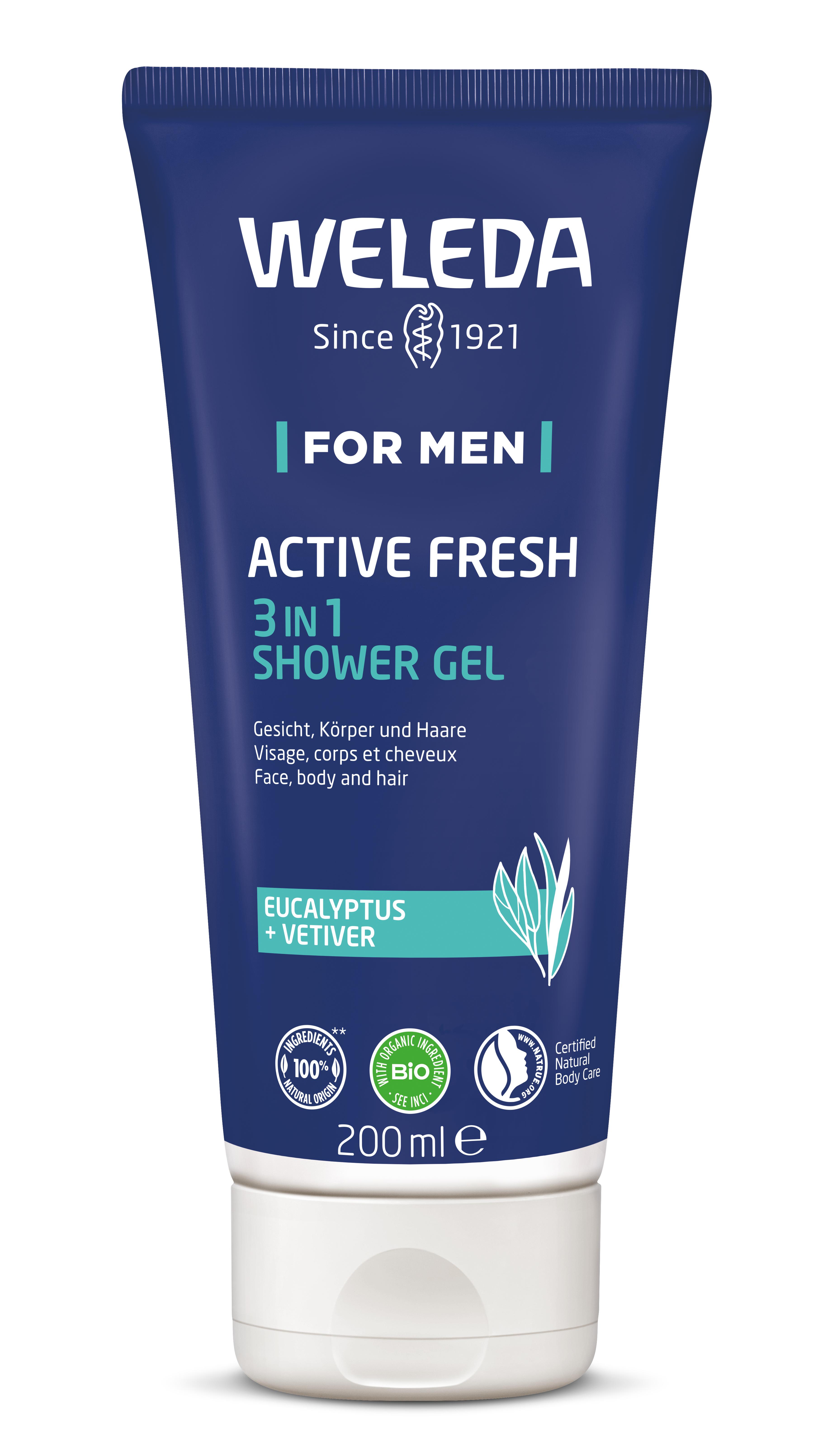 WELEDA MEN DOUCHE GEL ACTIVE FRESH 3IN1