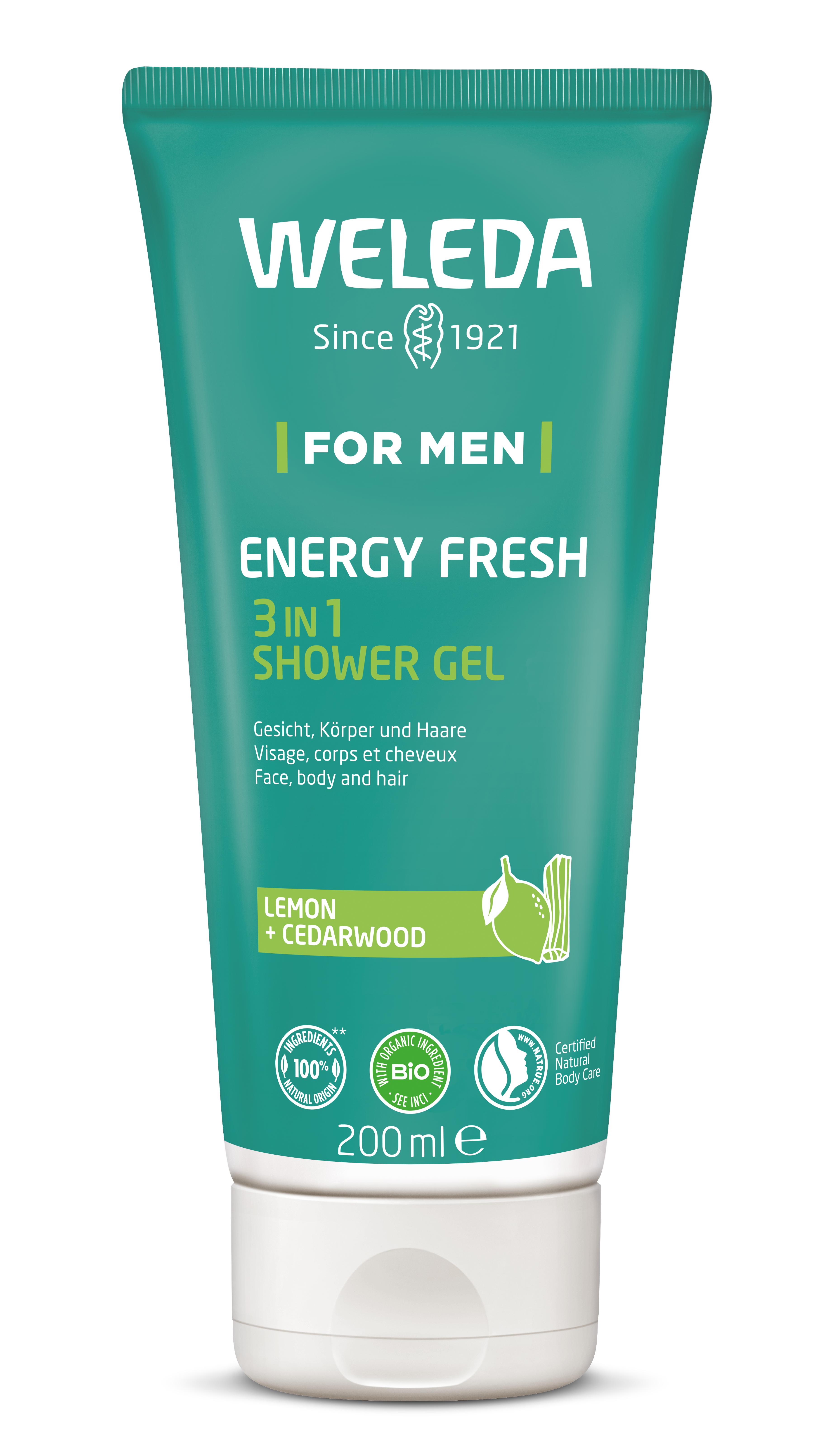 WELEDA MEN DOUCHE GEL ENERGY FRESH 3IN1