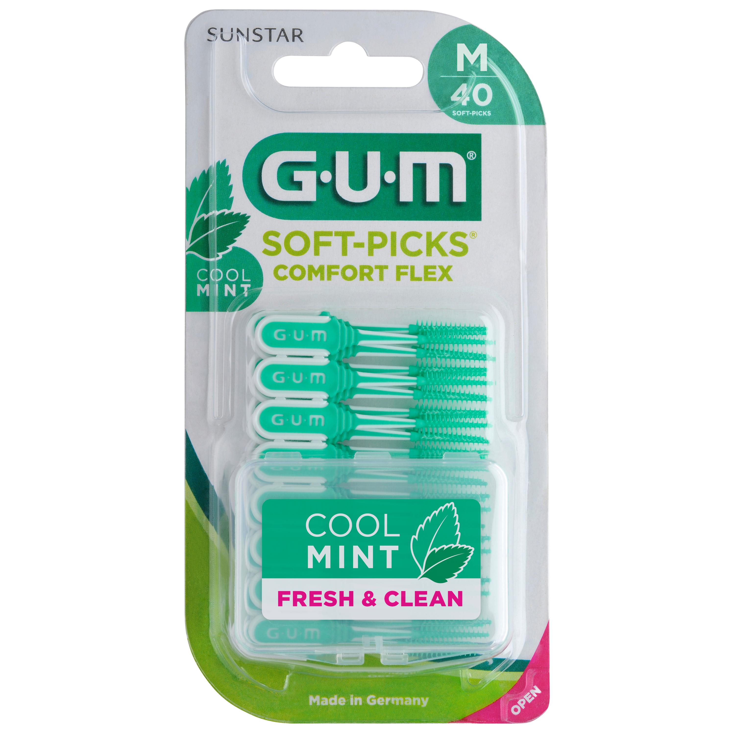 GUM SOFT PICKS COMFORT FLEX MEDIUM MINT