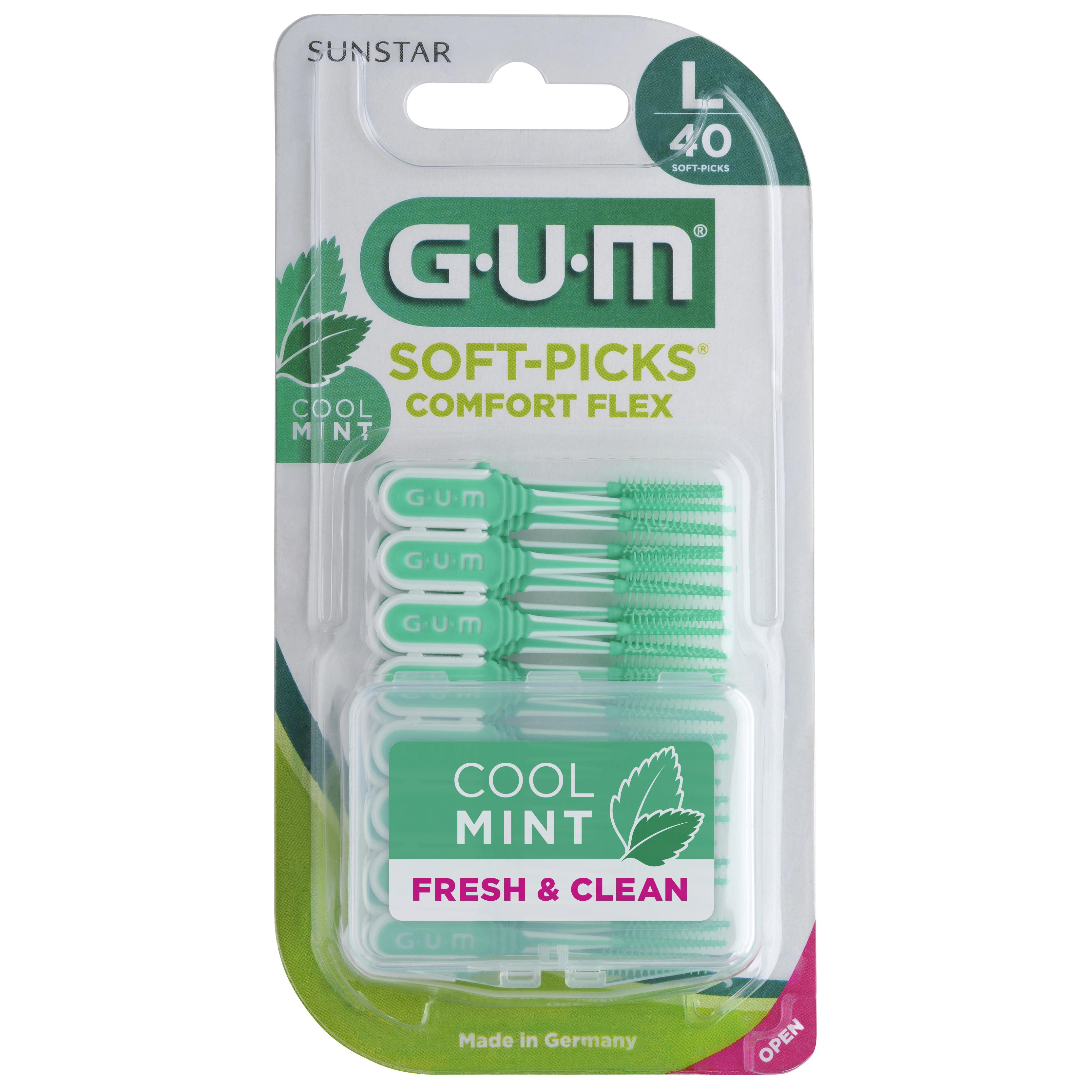 GUM SOFT PICKS COMFORT FLEX LARGE MINT