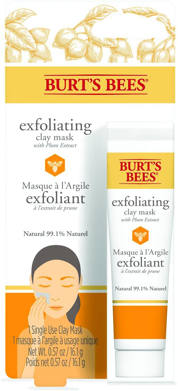 BURT-S BEES MASK EXFOLIATING CLAY SINGLE USE