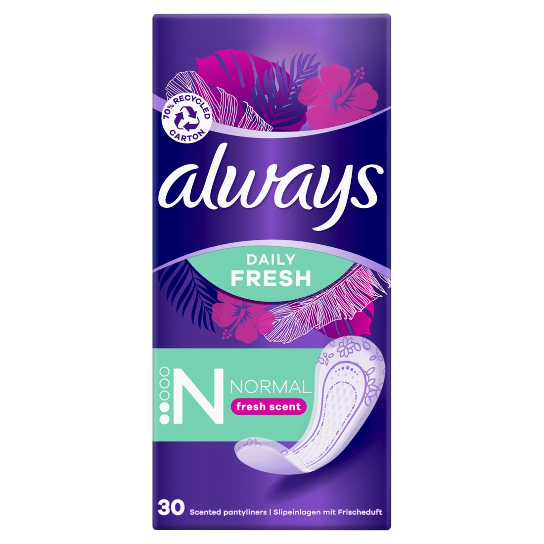 ALWAYS INLEGKRUISJES DAILY FRESH   PROTECT NORMAL FRESH