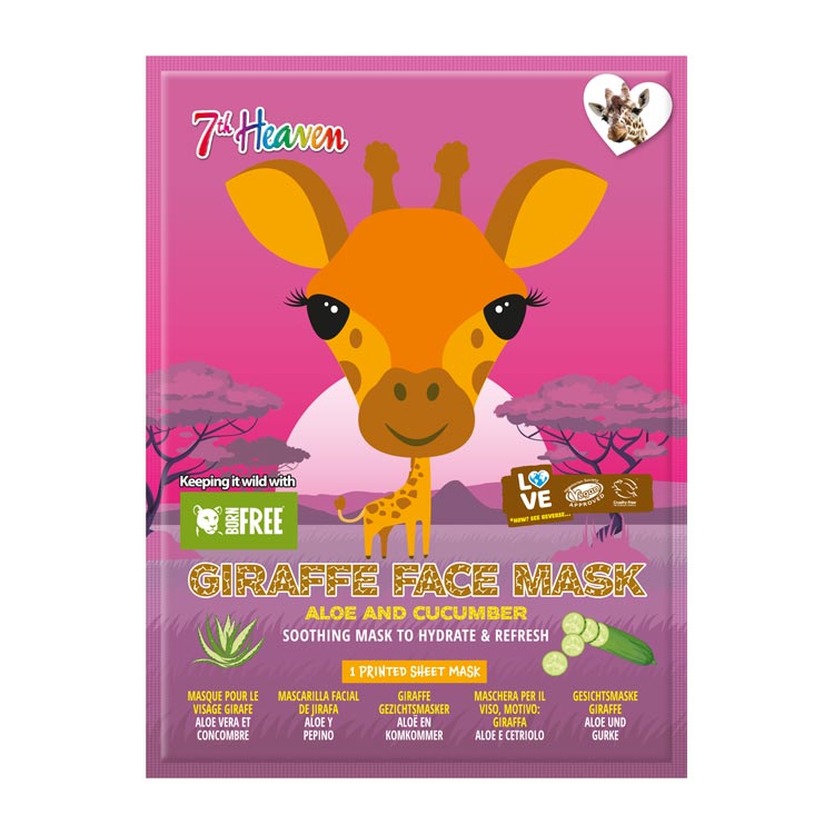 MONTAGNE 7th HEAVEN GIRAFFE FACE MASK ALOE AND CUCUMBER