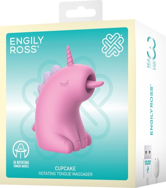 ER CUPCAKE UNICORN 360° ROTERENDE TONG MASSAGE ROZE