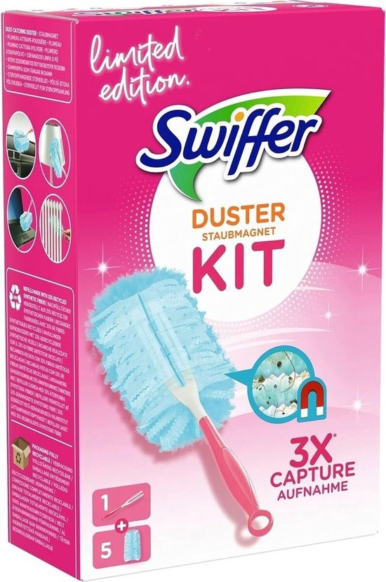 SWIFFER DUSTER STARTERKIT   3 DOEKJES PINK