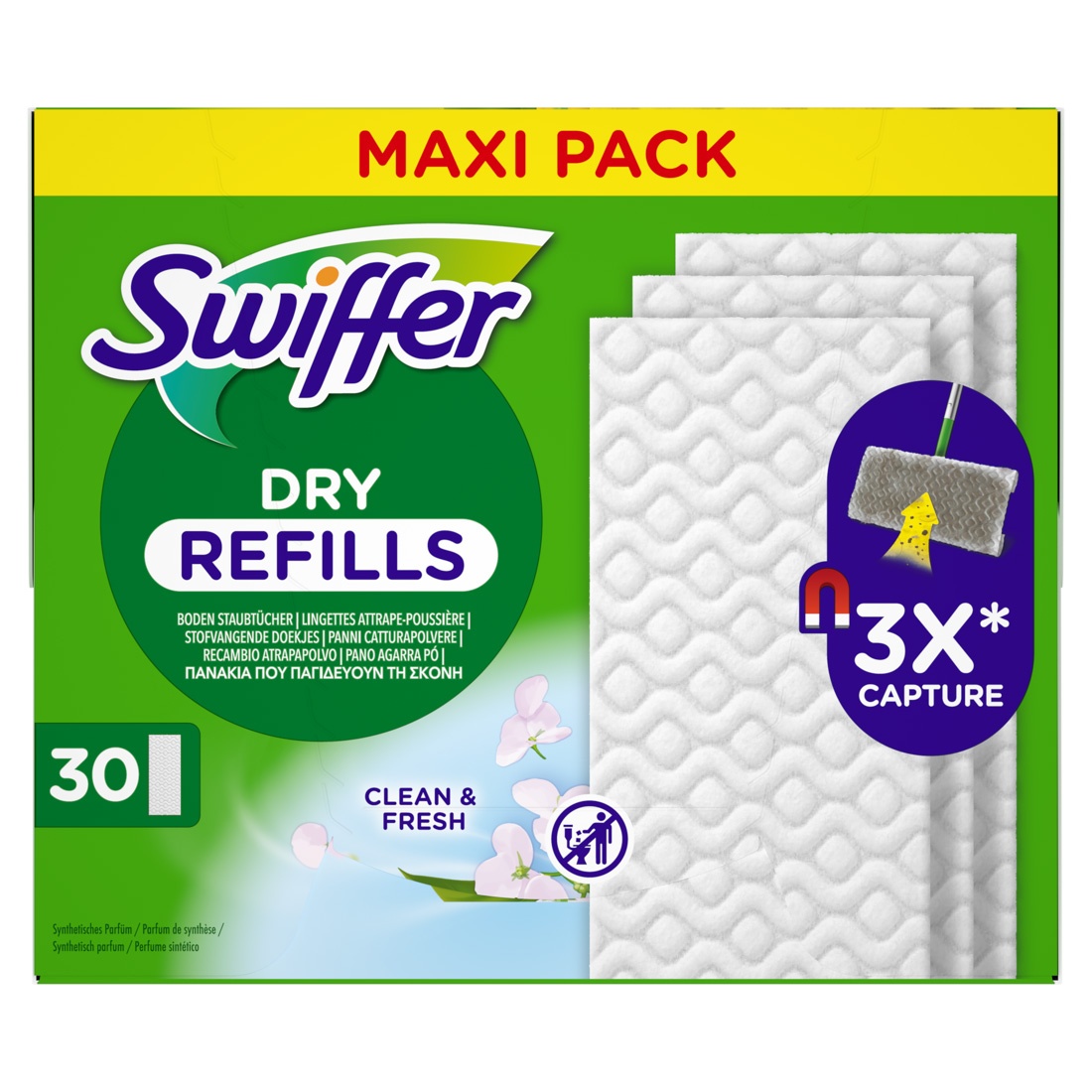 SWIFFER VLOERDOEKJES REFILL CLEAN   FRESH