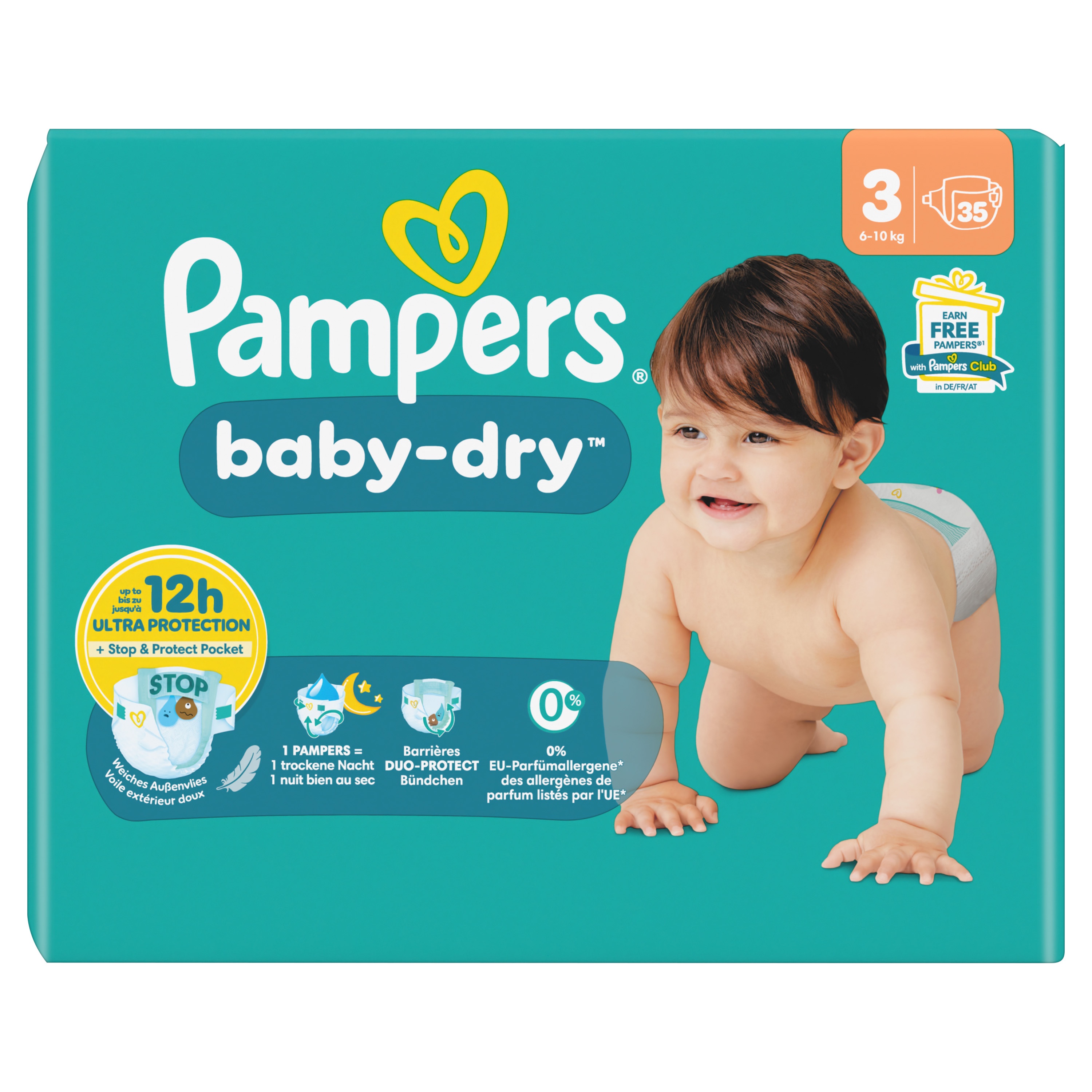 PAMPERS BABY DRY S3 KEY SIZE