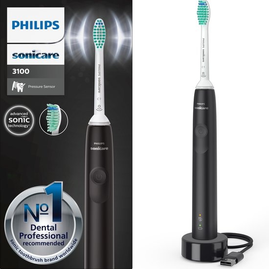 PHILIPS SONICARE ELEKTRISCHE TANDENBORSTEL HX3671/14 ZWART