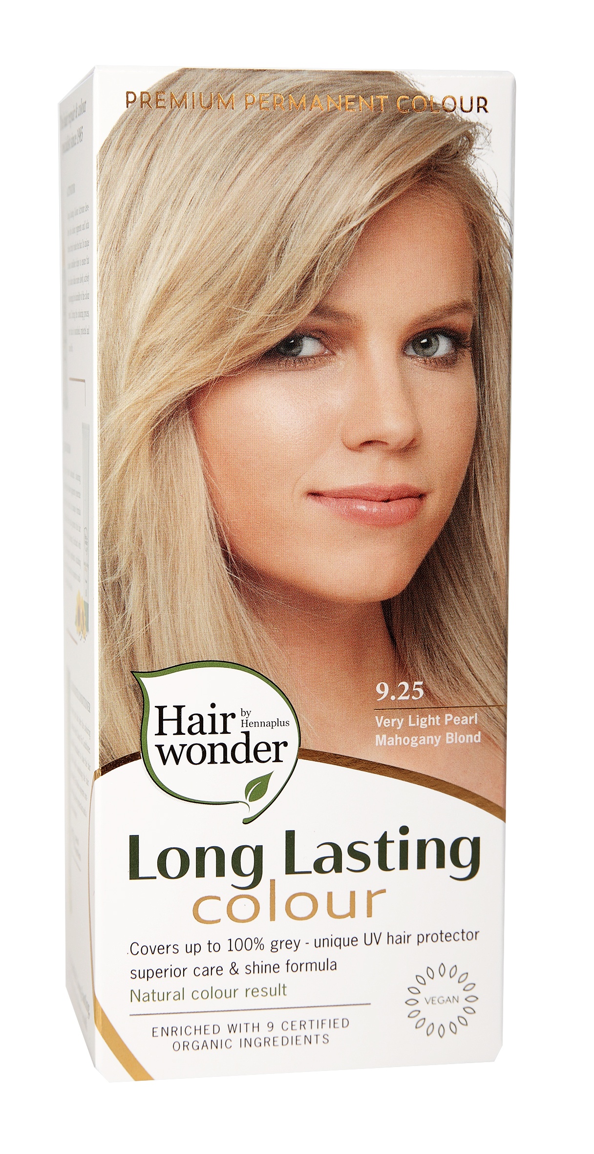 HAIRWONDER LONG LASTING COLOUR 9,25 VERY LIGHT PEARL MAHOGANY BLOND