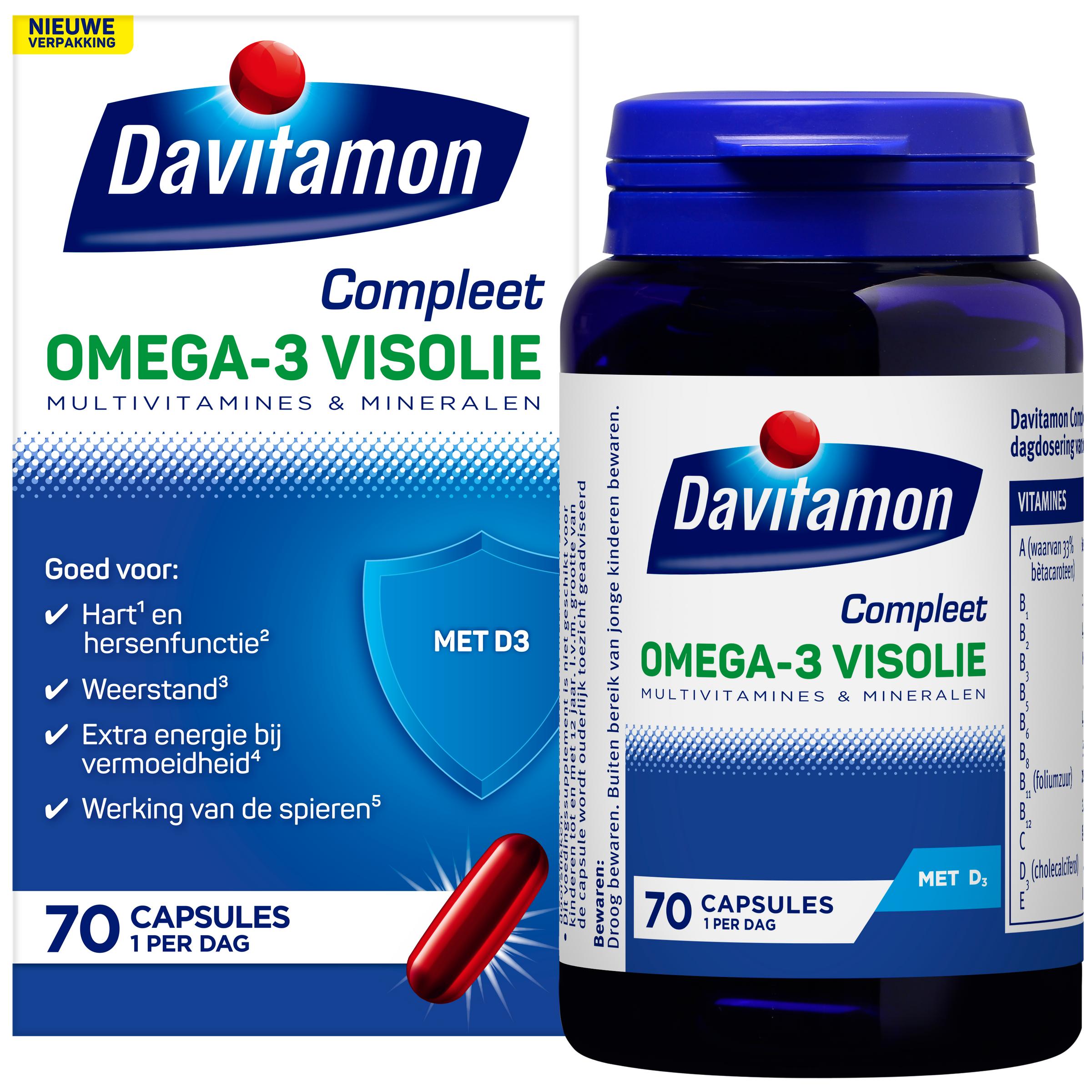 DAVITAMON COMPLEET OMEGA 3 VISOLIE