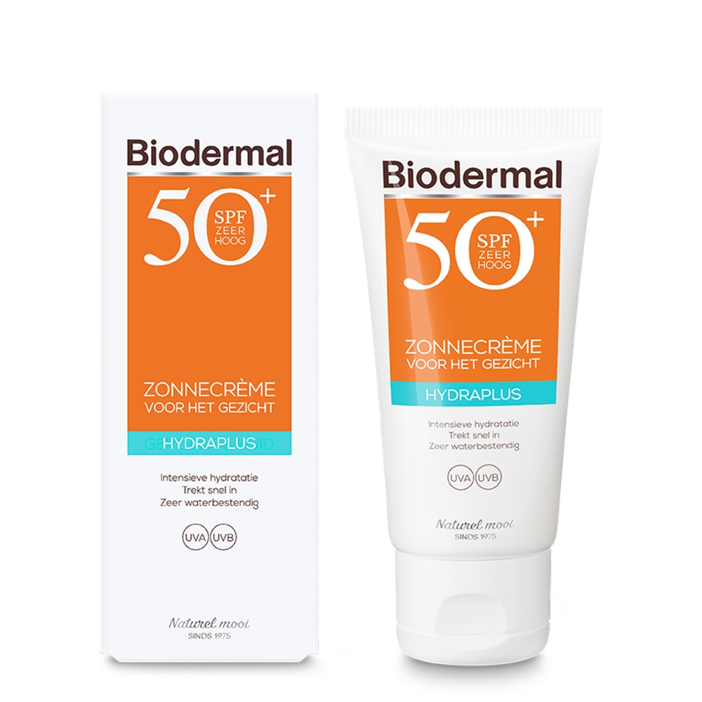 BIODERMAL ZONNECREME HYDRA PLUS GEZICHT SPF50