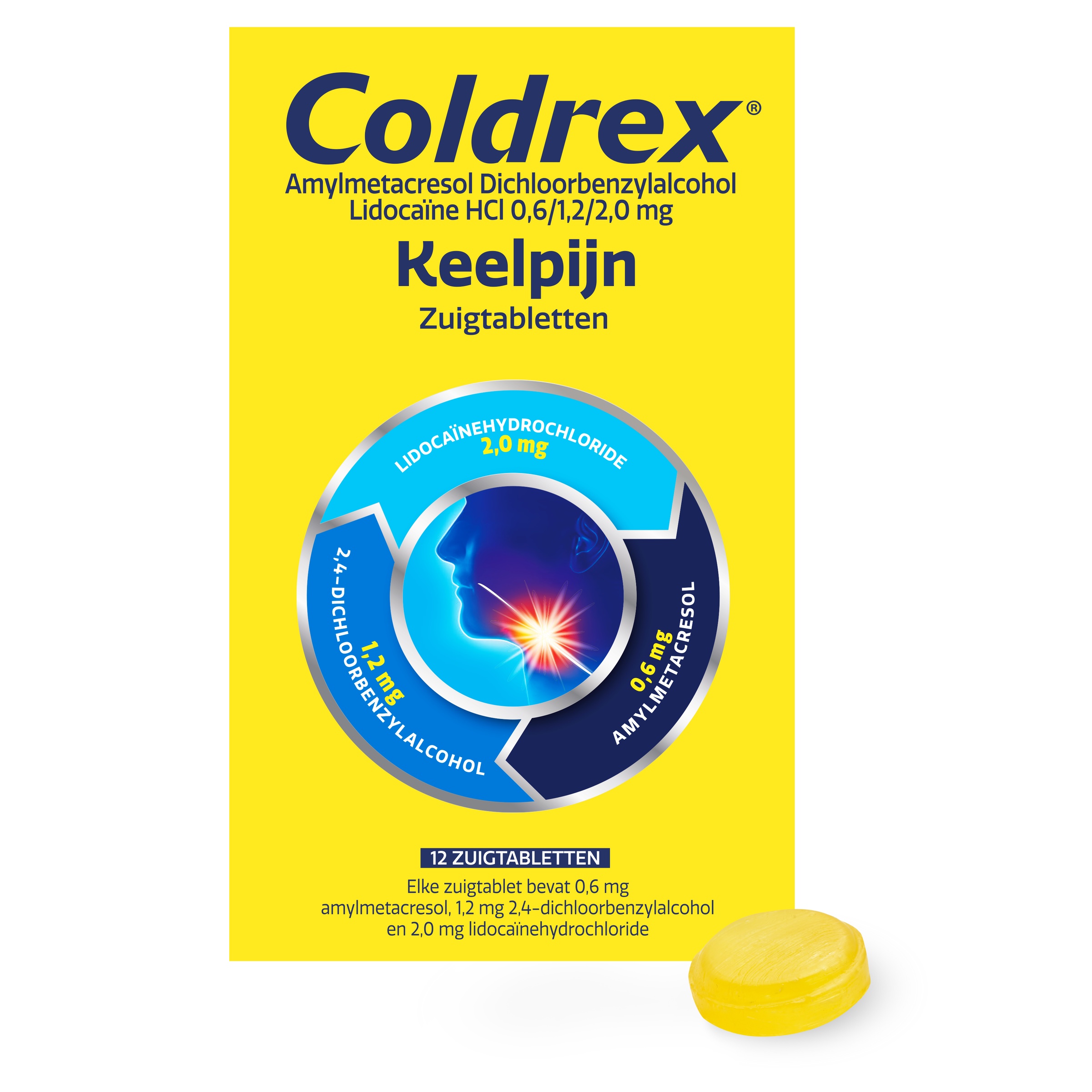 COLDREX KEELPASTILLES