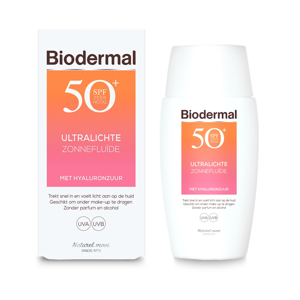 BIODERMAL ZONNECREME GEZICHT ULTRALICHT SPF50