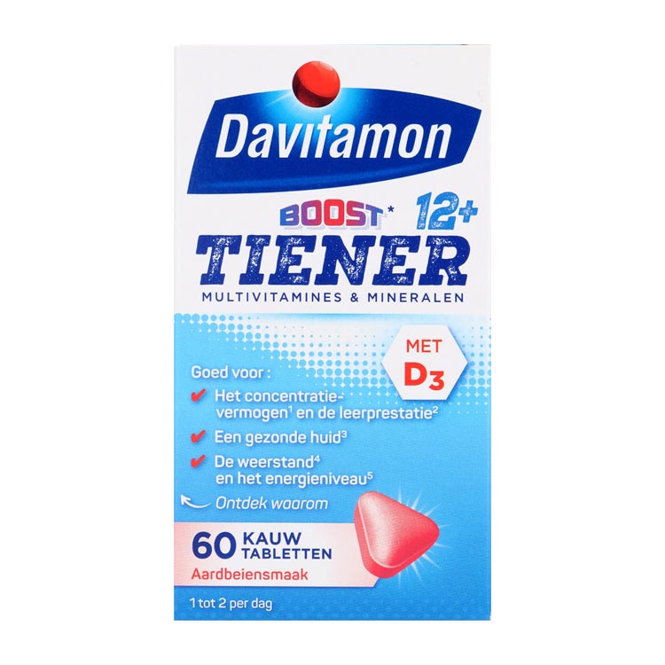 DAVITAMON BOOST 12  AARDBEI K.TBL