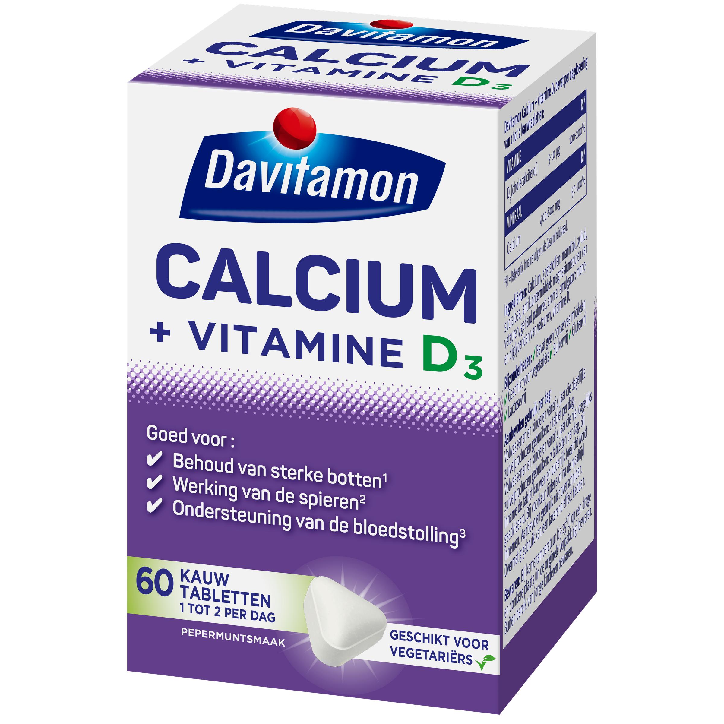 DAVITAMON CALCIUM D MINT.KAUWTBL