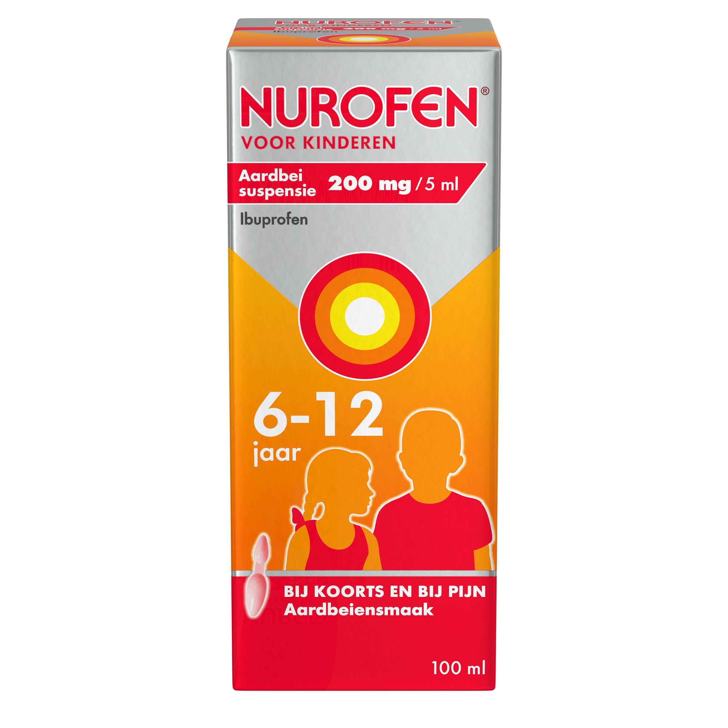NUROFEN KIND SUSPENSIE 4% AARDBEI
