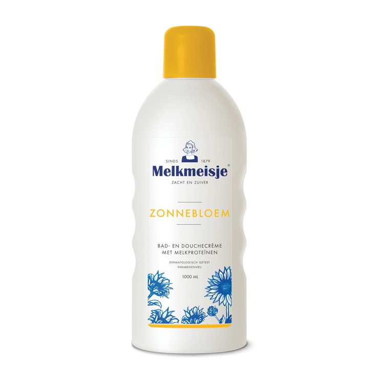 MELKMEISJE BAD DOUCHE CREME ZONNEBLOEM/MELK