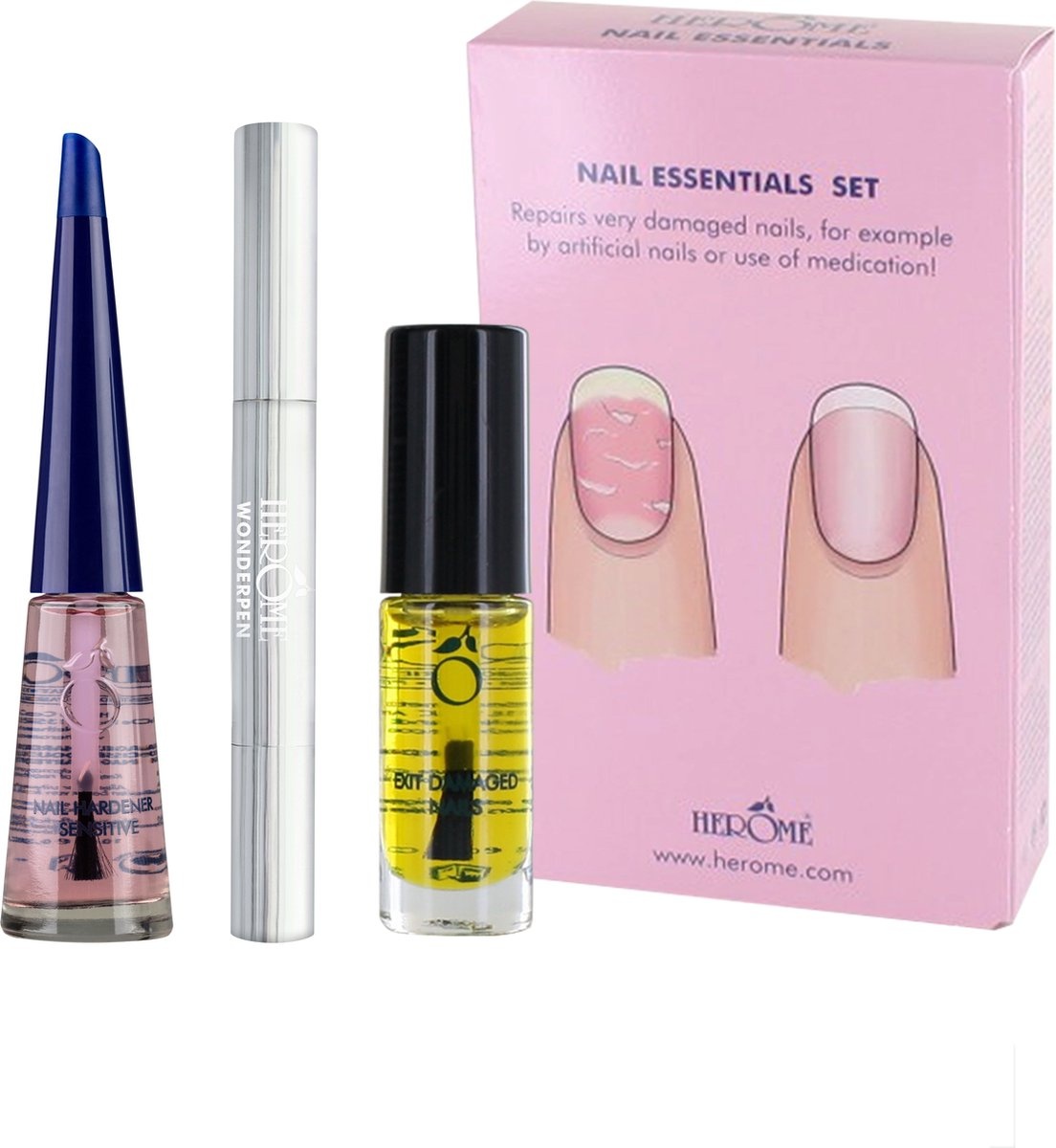 HEROME NAIL ESSENTIAL SET ZEER BESCHADIGDE NAGELS LARGE