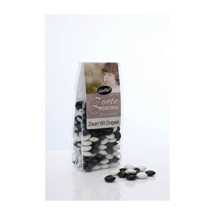 KINDLY-S ZWART-WIT DRAGEES STAZAKJE