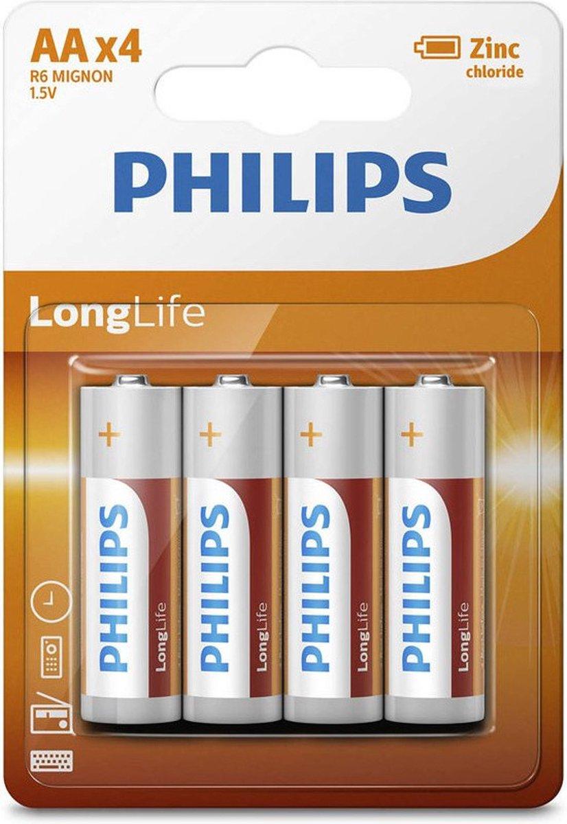 PHILIPS BATTERIJ LONGLIFE ZINC AA R6